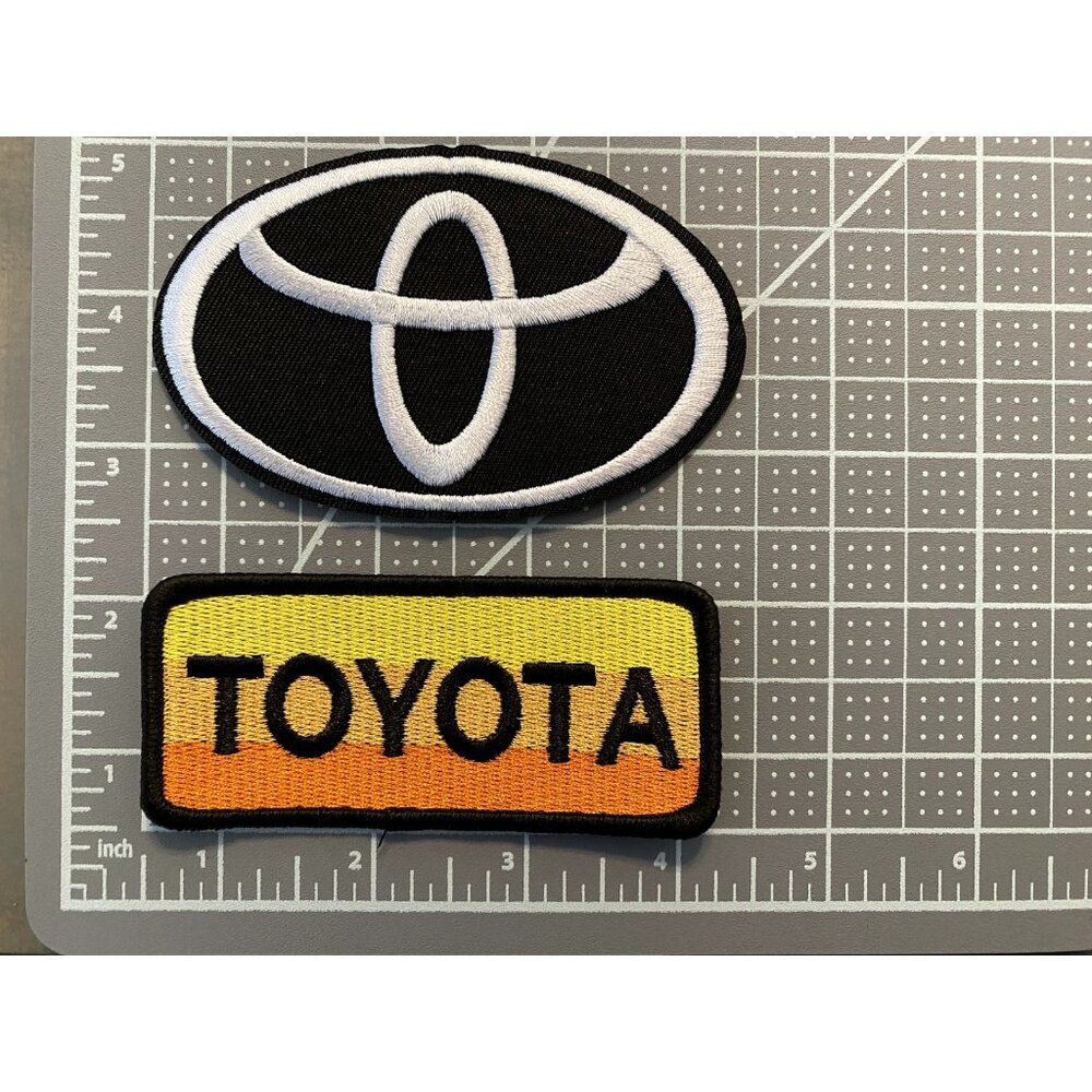 (2) Lot Toyota Motorsports Racing Truck Car 4in Patch Iron / Sew-On